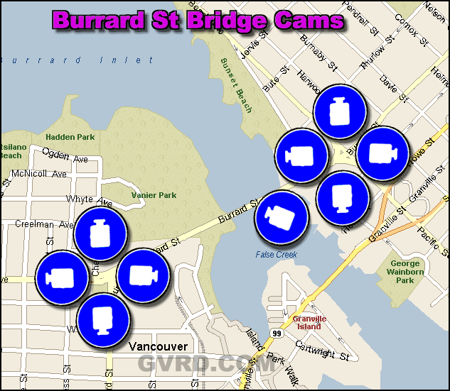 Burrard Street Bridge Traffic Cams Vancouver BC