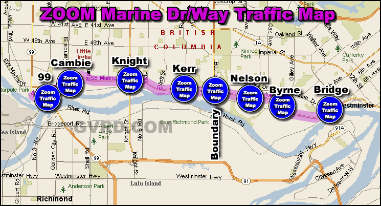 Marine Way at ?? Traffic Zoom Map