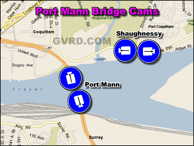 Port Mann Bridge Surrey BC Traffic Cams